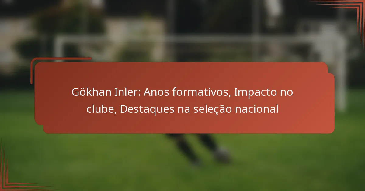 Gökhan Inler: Anos formativos, Impacto no clube, Destaques na seleção nacional
