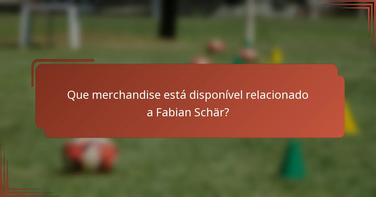 Que merchandise está disponível relacionado a Fabian Schär?